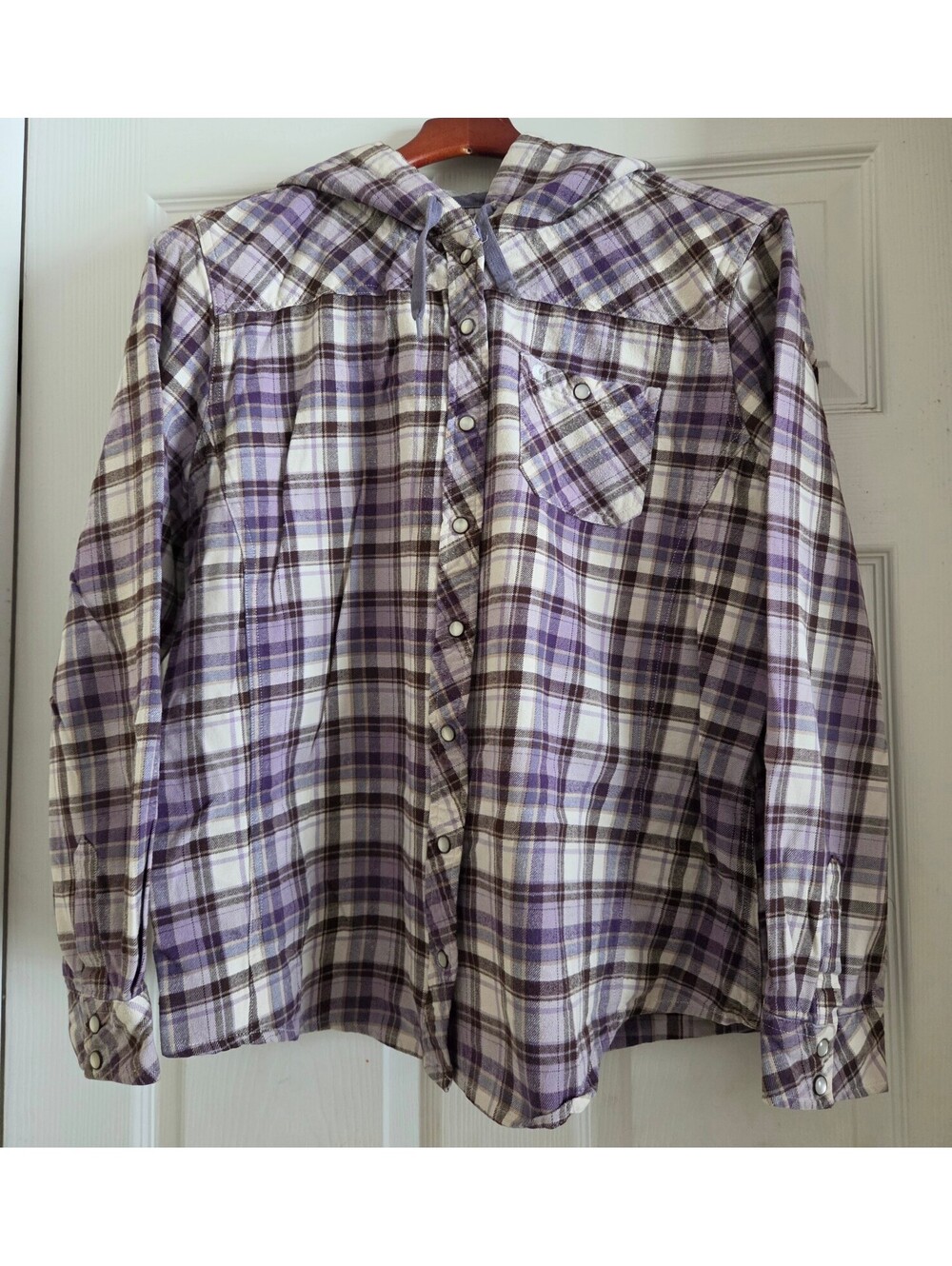 Carhartt for Women XL Plaid Button-Up Shirt with Hood
